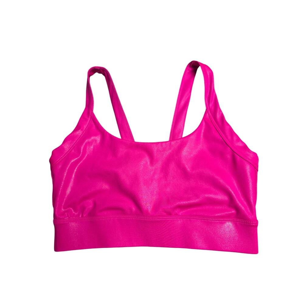Carbon38 Hot Pink Sparkle Sports Bra S Womens Wireless‎ Pullover Athletic Yoga